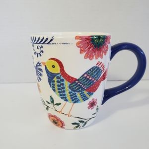Pier 1 Imports Ironstone Happy Bird Mug